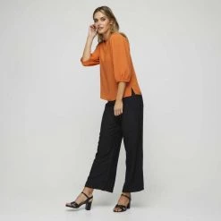 JB Jayson Brunsdon Gather Sleeve Top Tangerine 7 JB Jayson Brunsdon Gather Sleeve Top Tangerine -women's clothing Sales 634845 C 0800 46