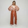 JB Jayson Brunsdon Tie Front Kimono Top Sunset