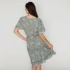 Khoko Smart V Neck Flounce Dress Garden