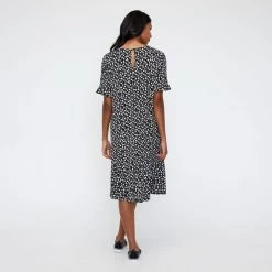 Khoko Smart Flounce Hem Tunic Dress Black & White 10 Khoko Smart Flounce Hem Tunic Dress Black & White -women's clothing Sales 634858 C 1007 44 2