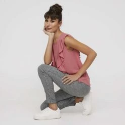 Khoko Smart Ruffle Detail Blouse Brandy -women's clothing Sales 634860 C 0660 33