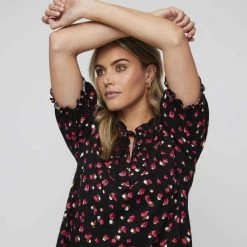 Leona Edmiston Ruby Ruffle Hem Tunic Dress Spot Jade