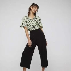 Stella Yasmine Wide Leg Jersey Pant Black -women's clothing Sales 634879 C 0001 00