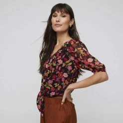 Stella Moroccan Daisy Top Pink Floral -women's clothing Sales 634881 C 1650 48