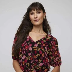 Stella Moroccan Daisy Top Pink Floral -women's clothing Sales 634881 C 1650 48 4