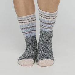 Underworks Heat Bods Crew Socks Grey