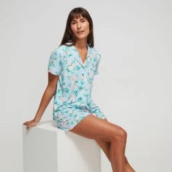 Sash & Rose Bamboo Short PJ Set Blue 11 Sash & Rose Bamboo Short PJ Set Blue -women's clothing Sales 636703 C 0400 00