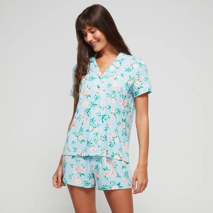 Sash & Rose Bamboo Short PJ Set Blue 5 Sash & Rose Bamboo Short PJ Set Blue - Image 3