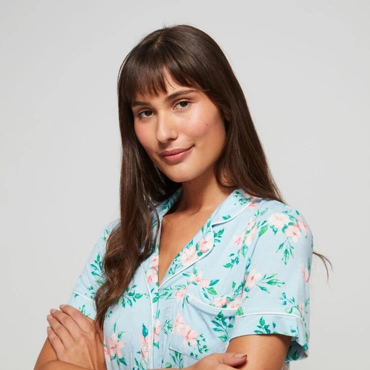 Sash & Rose Bamboo Short PJ Set Blue 4 Sash & Rose Bamboo Short PJ Set Blue - Image 2