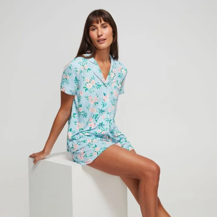 Sash & Rose Bamboo Short PJ Set Blue 7 Sash & Rose Bamboo Short PJ Set Blue - Image 5