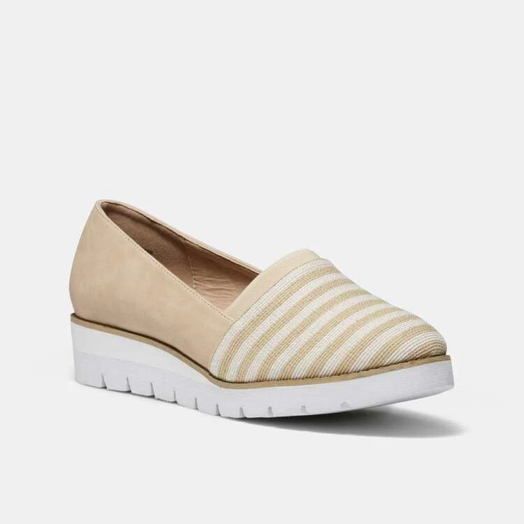 Savannah Liberty Wedge Slip On Natural Stripe 5 Savannah Liberty Wedge Slip On Natural Stripe - Image 3