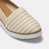 Savannah Liberty Wedge Slip On Natural Stripe