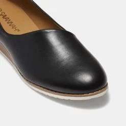 Savannah Lacey Asymmetric Top Line Loafer Black