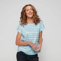 Khoko Basics Extended Sleeve Cotton Printed Tee Blue & Multicoloured