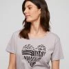 Khoko Basics Crew Neck Cotton Printed Tee Hearts -women's clothing Sales 639771 C 0962 78 3