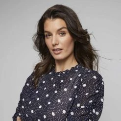 Jane Lamerton Gather Sleeve Blouse Spot Print 11 Jane Lamerton Gather Sleeve Blouse Spot Print -women's clothing Sales 640554 C 0967 33