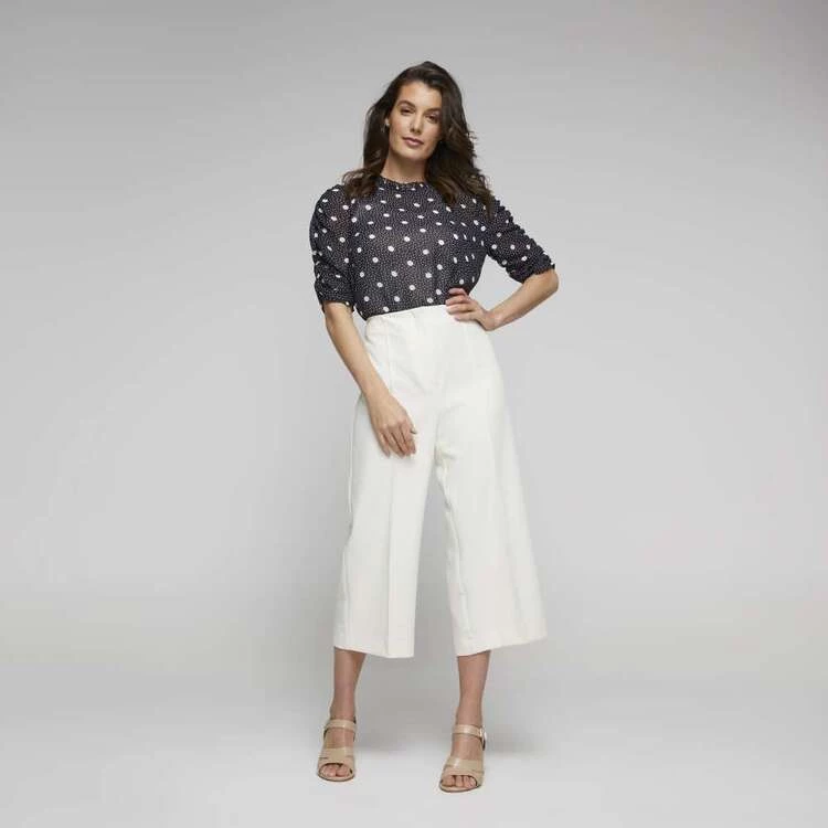 Jane Lamerton Gather Sleeve Blouse Spot Print 3 Jane Lamerton Gather Sleeve Blouse Spot Print