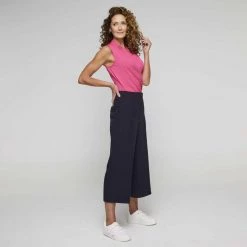 Jane Lamerton Pintuck Culotte Fr Navy