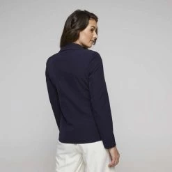 Jane Lamerton Metal Trim Tie Blazer Fr Navy -women's clothing Sales 640566 C 0410 44 3