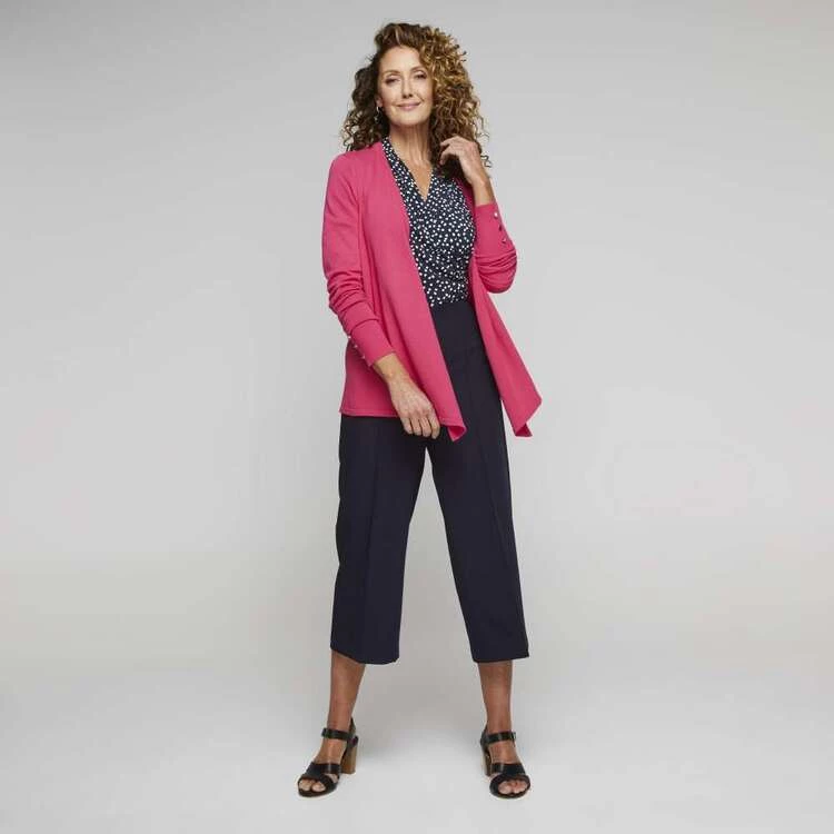 Jane Lamerton Long Line Cardi Cyclamen 5 Jane Lamerton Long Line Cardi Cyclamen - Image 3