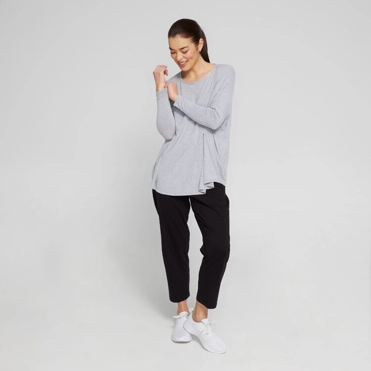 Anthology Drop Shoulder Swing Top Grey Marle 3 Anthology Drop Shoulder Swing Top Grey Marle