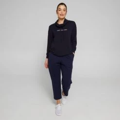 Anthology Slouch Funnel Neck Top Navy