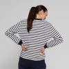 Anthology Button Crew Neck Jumper Navy & Stripe 1 Anthology Button Crew Neck Jumper Navy & Stripe -women's clothing Sales 641023 C 1412 30 5