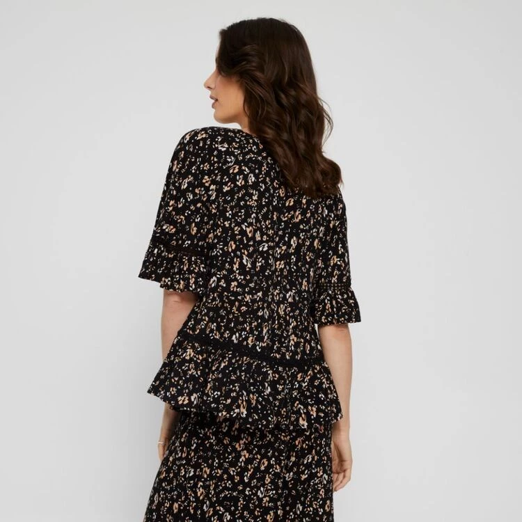 Khoko Collection Peasant Top Leopard 7 Khoko Collection Peasant Top Leopard - Image 5