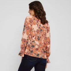 Khoko Collection Shirred Sleeve Blouse Floral 10 Khoko Collection Shirred Sleeve Blouse Floral -women's clothing Sales 641036 C 0962 38 2