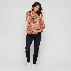 Khoko Collection Shirred Sleeve Blouse Floral 9 Khoko Collection Shirred Sleeve Blouse Floral -women's clothing Sales 641036 C 0962 38 3