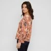 Khoko Collection Shirred Sleeve Blouse Floral -women's clothing Sales 641036 C 0962 38 5