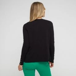 Jane Lamerton Long Line Cardigan Black -women's clothing Sales 641061 C 0001 00 2