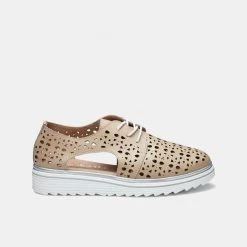 Just Bee Carena Lace Up With Cut Out Beige -women's clothing Sales 641077 C 0250 00