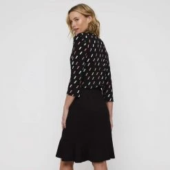 Khoko Smart Fluted Ponte Skirt Black -women's clothing Sales 641091 C 0001 00 2