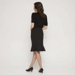 Khoko Smart Fluted Ponte Skirt Black -women's clothing Sales 641091 C 0001 00 7