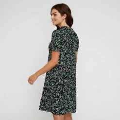 Khoko Smart Tie Neck Tunic Dress Firefly Black -women's clothing Sales 641093 C 0001 00 2