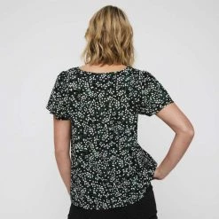 Khoko Smart Sweetheart Flutter Sleeve Top Firefly Print Black 10 Khoko Smart Sweetheart Flutter Sleeve Top Firefly Print Black -women's clothing Sales 641098 C 0001 00 2