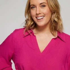 Estelle Dusty Tie Tunic Magenta -women's clothing Sales 641819 C 0670 55 4