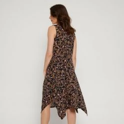 Savannah Hanky Hem Jersey Dress Orange Floral -women's clothing Sales 641836 C 0800 23 2