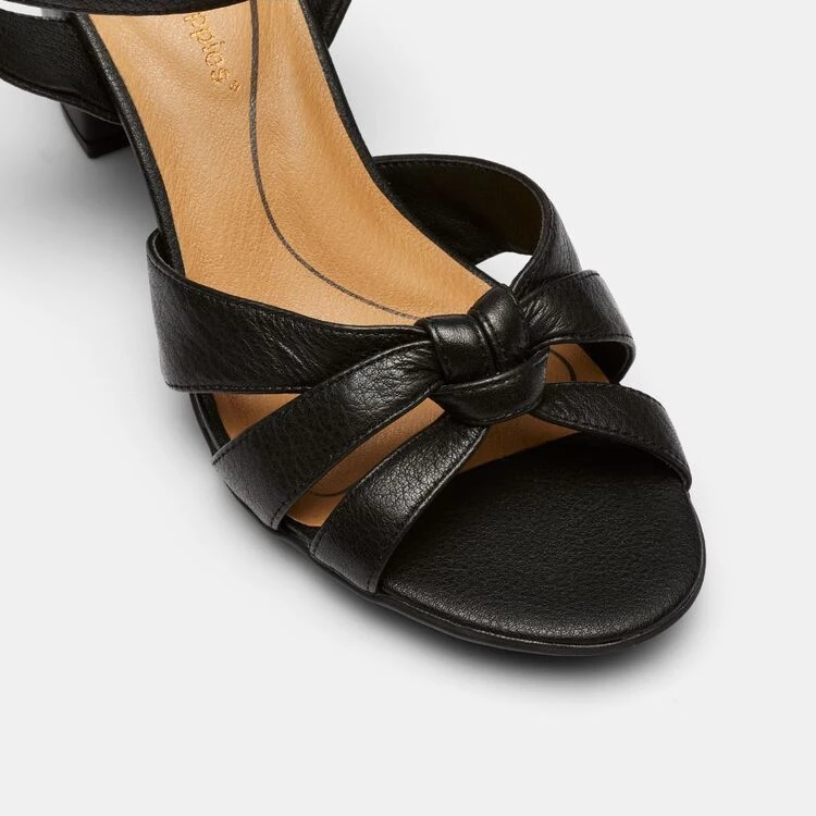Hush Puppies Lorena Knot Front Block Heel Black 3 Hush Puppies Lorena Knot Front Block Heel Black