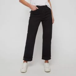 Khoko Collection Straight Leg Jean Black -women's clothing Sales BP615518001 black