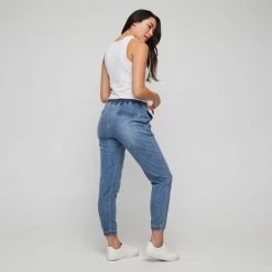 Khoko Denim Denim Jogger Light Wash -women's clothing Sales BP622381013 lt wash 2