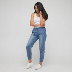 Khoko Denim Denim Jogger Light Wash -women's clothing Sales BP622381013 lt wash 3