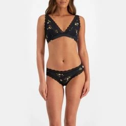 Jockey Parisienne Vintage Print Bikini Black Floral -women's clothing Sales BP633061001 blk flor
