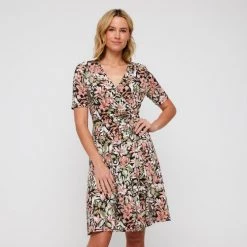 Khoko Smart Wrap Front Jersey Dress Magnolia 11 Khoko Smart Wrap Front Jersey Dress Magnolia -women's clothing Sales BP634853001 magnolia