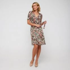 Khoko Smart Wrap Front Jersey Dress Magnolia 9 Khoko Smart Wrap Front Jersey Dress Magnolia -women's clothing Sales BP634853001 magnolia 3