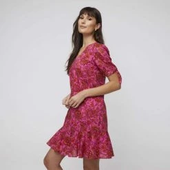 Stella Sunrise Sarasa Dress Pink Print -women's clothing Sales BP634875001 pink print 3