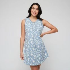 Sash & Rose Classics Cotton Knit Jersey Nightie Blue 11 Sash & Rose Classics Cotton Knit Jersey Nightie Blue -women's clothing Sales BP636713001 blue