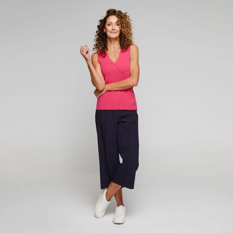 Jane Lamerton Cross Front Knit Top Cyclamen 5 Jane Lamerton Cross Front Knit Top Cyclamen - Image 3