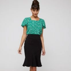 Khoko Smart Jacquard Skirt Black Diam -women's clothing Sales BP641332002 blk diam